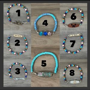 One of a kind handmade 8 different styles bracelets